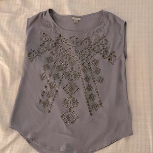 Purple shirt with gem stones